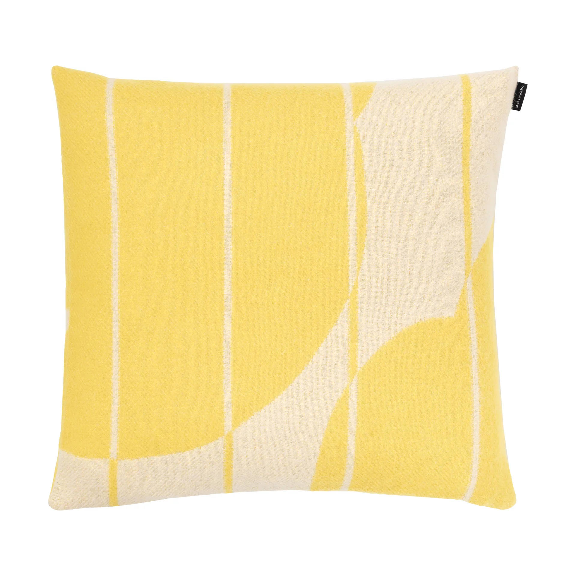 Vesi Unikko kuddfodral ull 50x50 cm, Spring yellow-ecru Marimekko