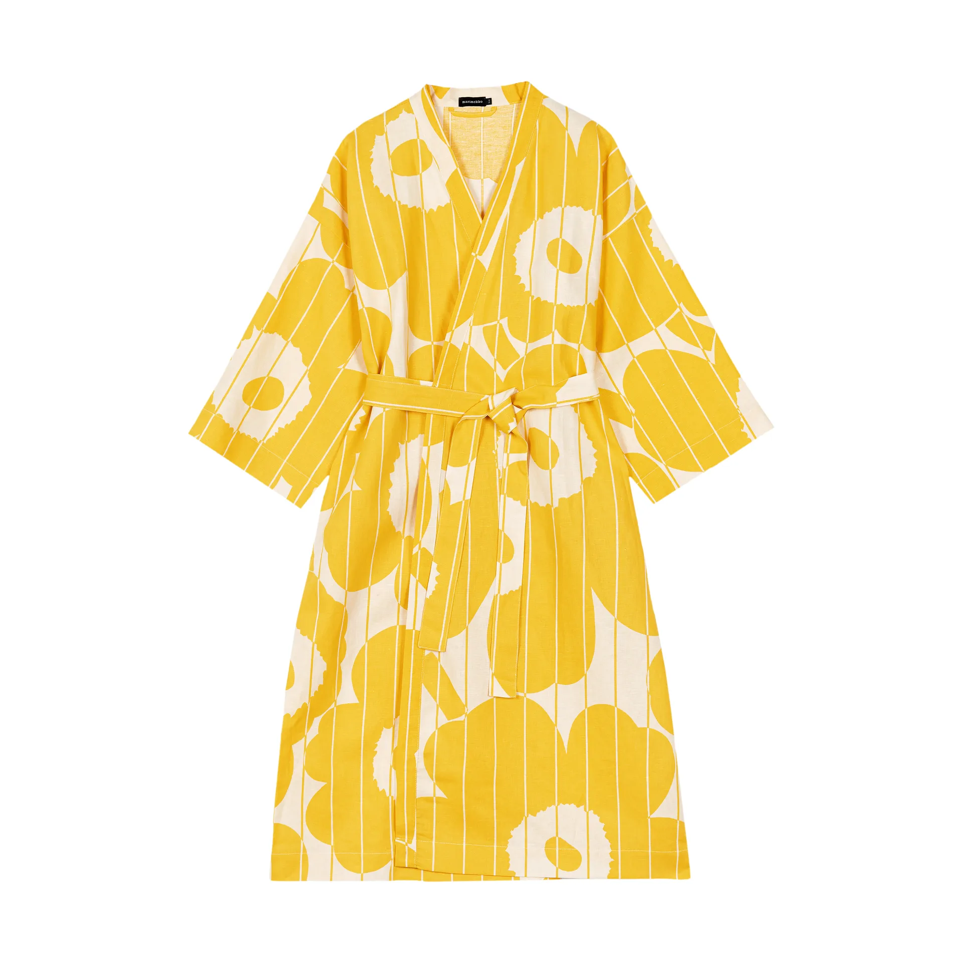 Vesi Unikko morgonrock S/M, Spring yellow-ecru Marimekko
