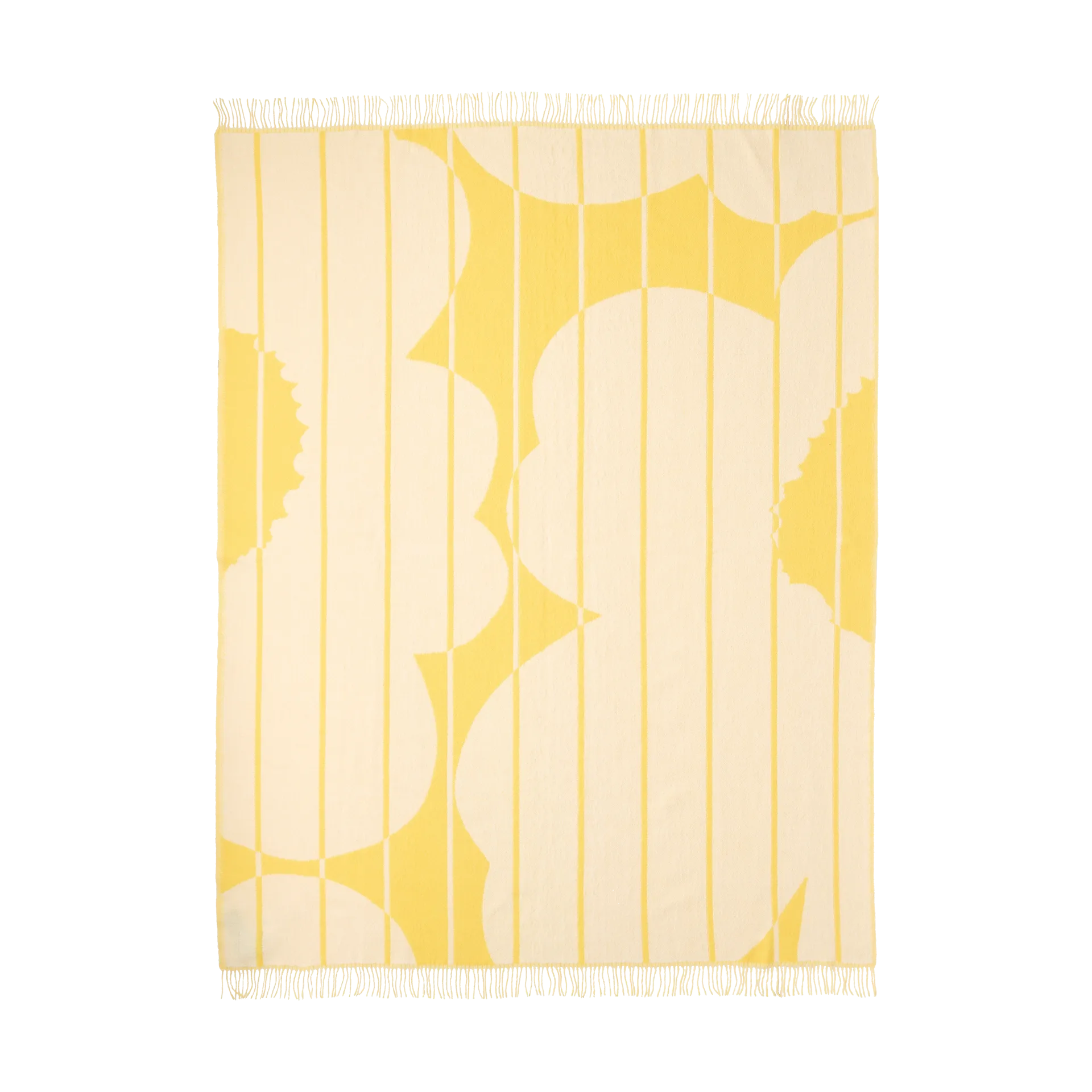 Vesi Unikko ullpläd 140x180 cm, Spring yellow-ecru Marimekko