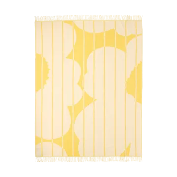 Vesi Unikko ullpläd 140x180 cm - Spring yellow-ecru - Marimekko