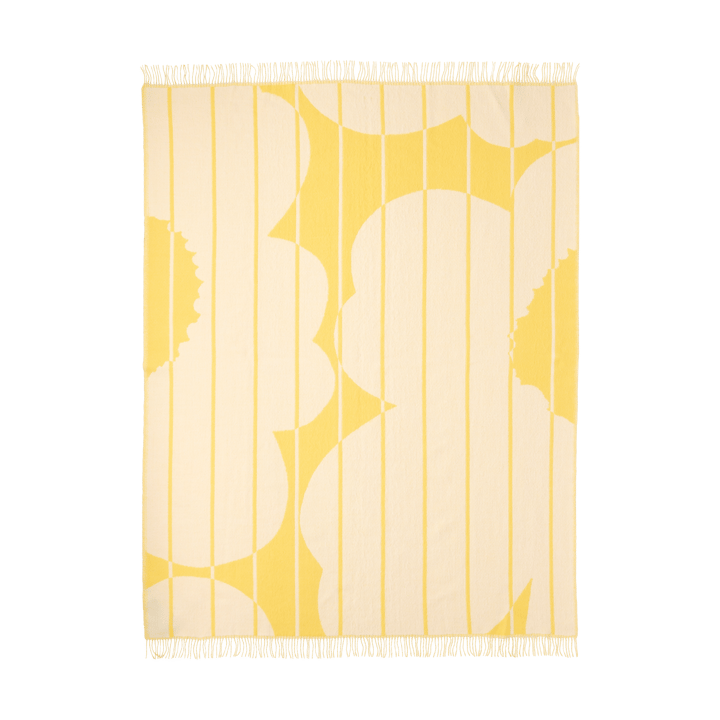 Vesi Unikko ullpläd 140x180 cm, Spring yellow-ecru Marimekko