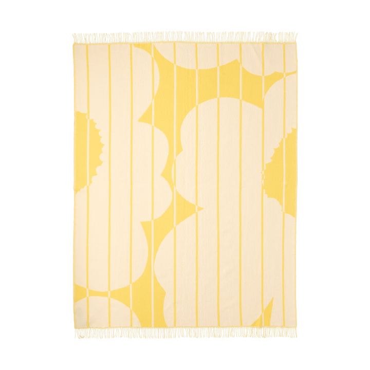 Vesi Unikko ullpläd 140x180 cm - Spring yellow-ecru - Marimekko