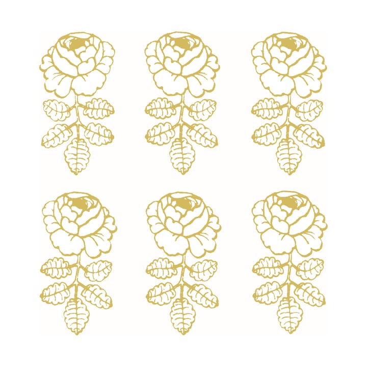 Vihkiruusu servett 33x33 cm 20-pack - Gold-white - Marimekko