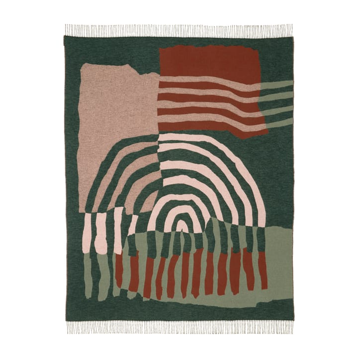 Vuosirenkaat pläd 130x170 cm - Beige-grön-rosa - Marimekko