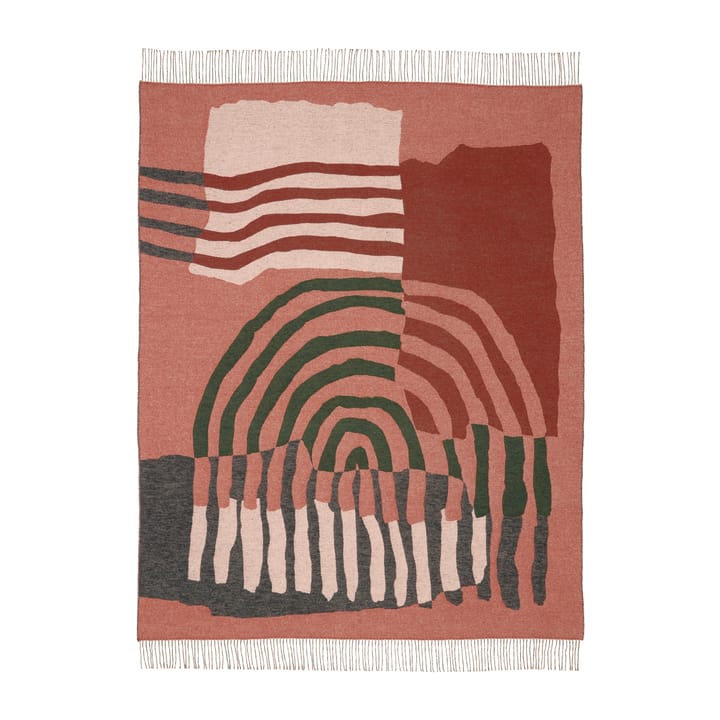 Vuosirenkaat pläd 130x170 cm - Beige-grön-rosa - Marimekko