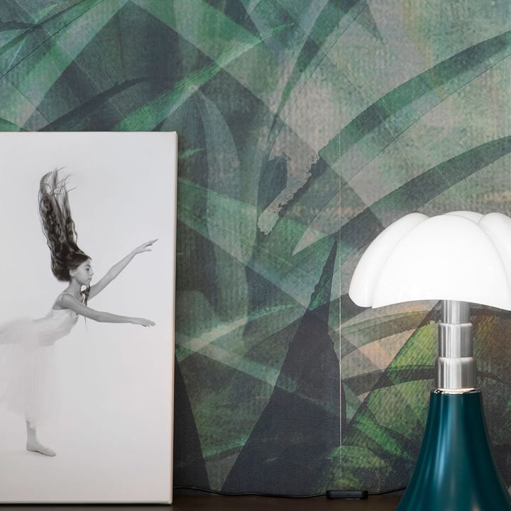Pipistrello Mini Battery bordslampa, agave grön-vit skärm Martinelli Lucé