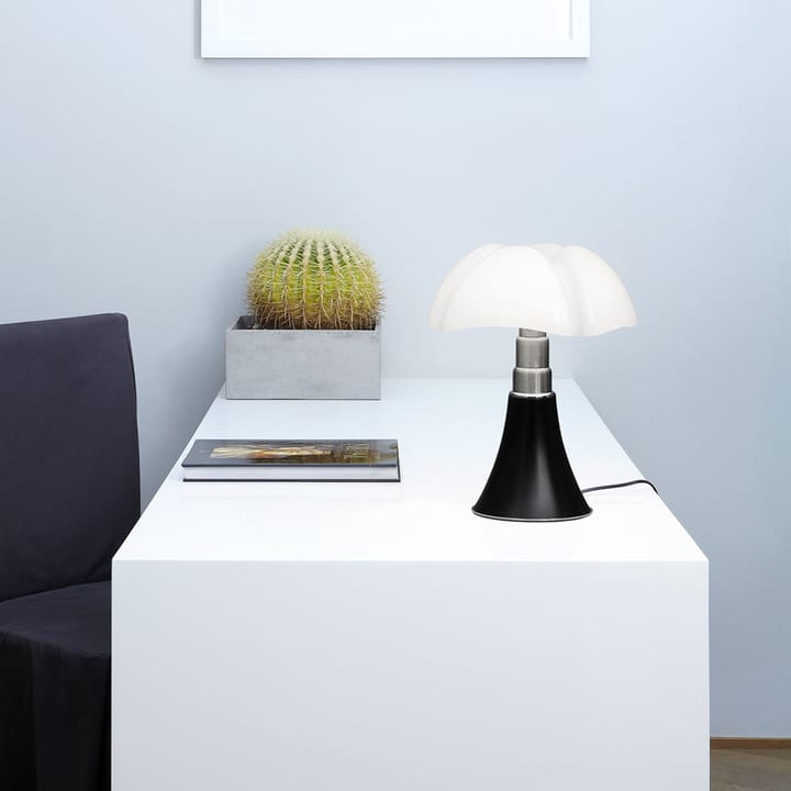 Pipistrello Mini bordslampa, mörkbrun-vit skärm Martinelli Lucé