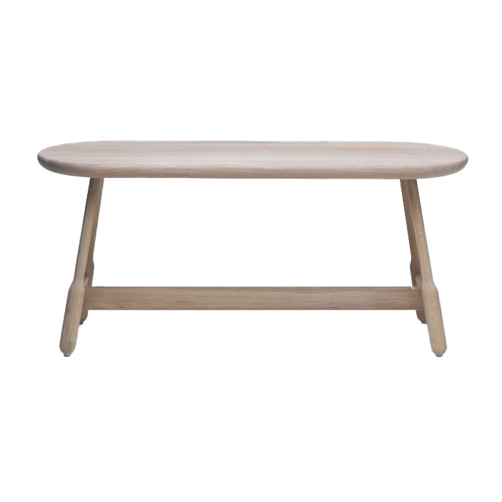 Massproductions Albert bänk 160 cm Vitoljad ek | Skandinavisk Design | Bänkar | Vit