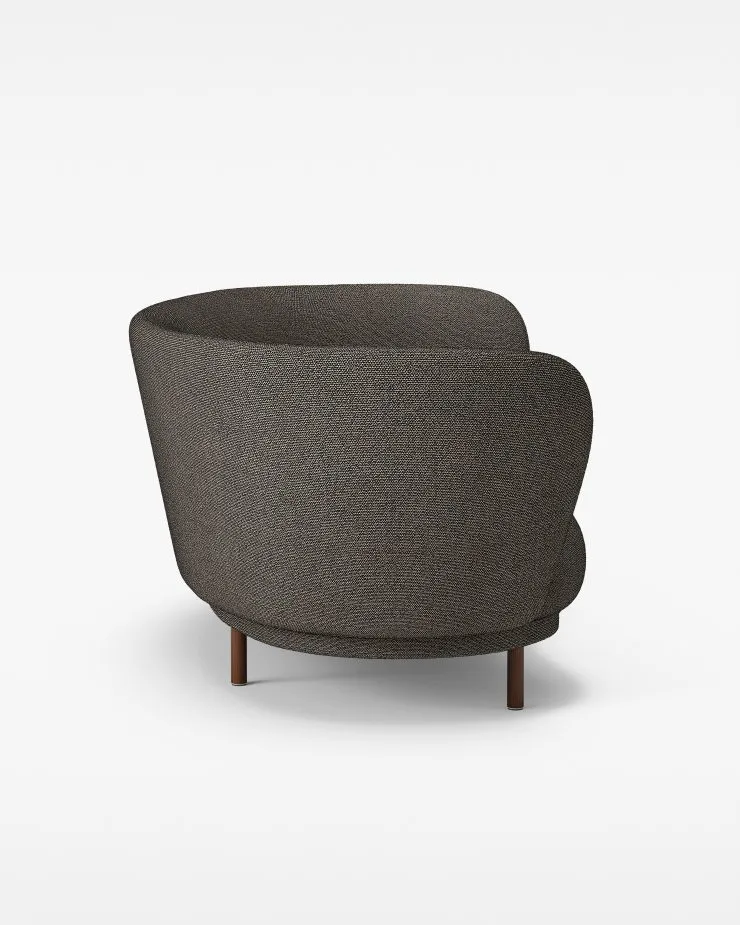 Dandy 2-sits soffa, Valnöt-Sacho Safire 001 Massproductions