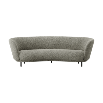 Dandy 3-sits soffa - Black oak - Kirkby Design, Spiral - 23 Monochrome - Massproductions