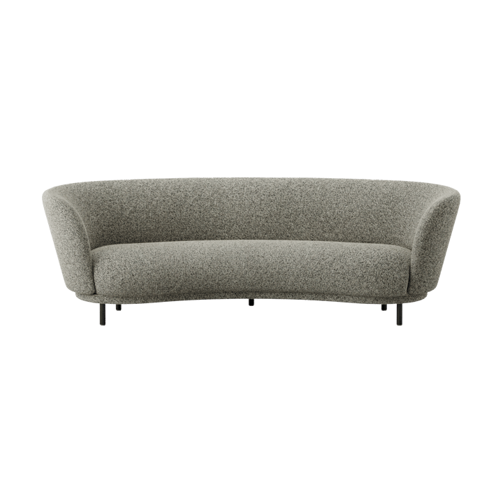 Dandy 3-sits soffa, Black oak - Kirkby Design, Spiral - 23 Monochrome Massproductions