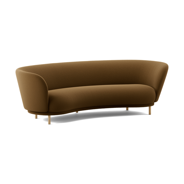 Dandy 3-sits soffa, Black oak - Kirkby Design, Spiral - 23 Monochrome Massproductions