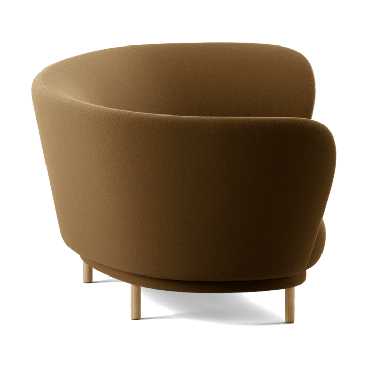 Dandy 3-sits soffa, Black oak - Kirkby Design, Spiral - 23 Monochrome Massproductions