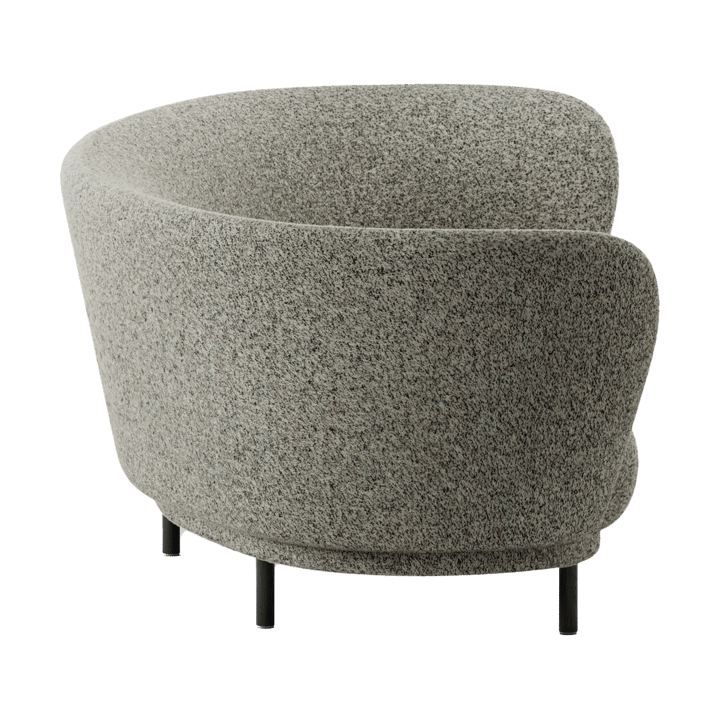 Dandy 3-sits soffa, Black oak - Kirkby Design, Spiral - 23 Monochrome Massproductions