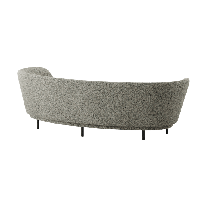 Dandy 3-sits soffa, Black oak - Kirkby Design, Spiral - 23 Monochrome Massproductions