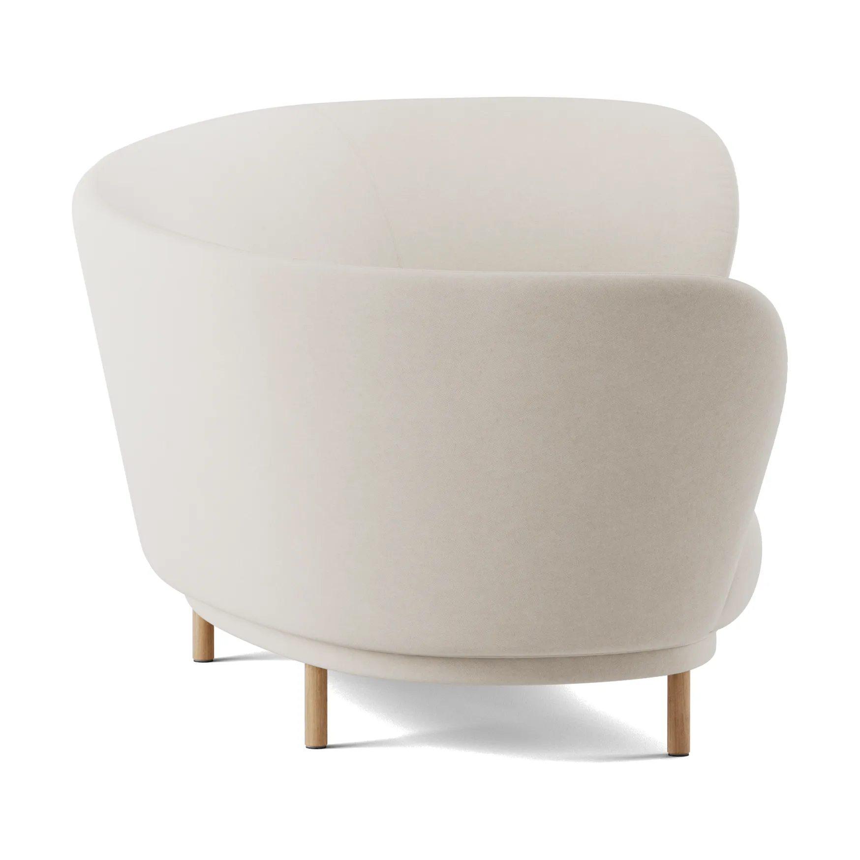Dandy 3-sits soffa, Natural oak-Linara 05 Porridge Massproductions