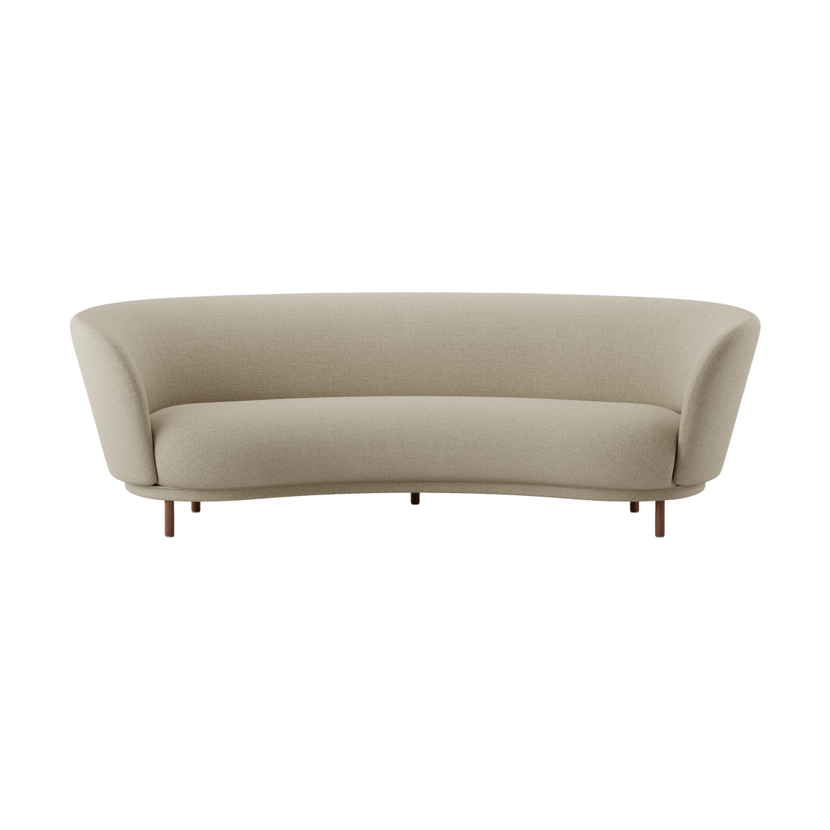 Massproductions Dandy 3-sits soffa Walnut-Ecriture 240
