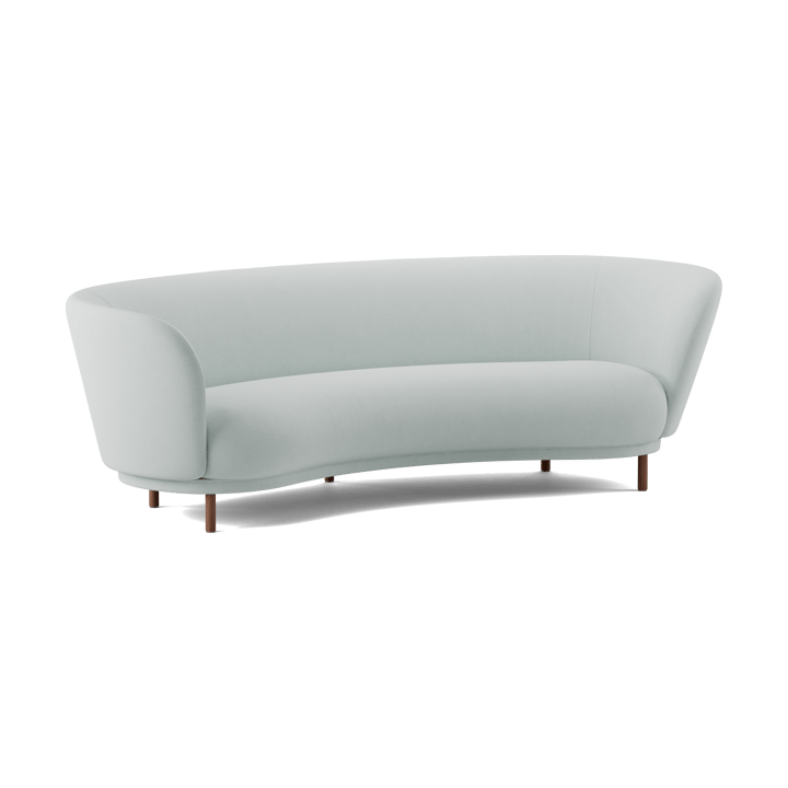 Dandy 3-sits soffa, Walnut-Linara 253 Swedish Grey Massproductions