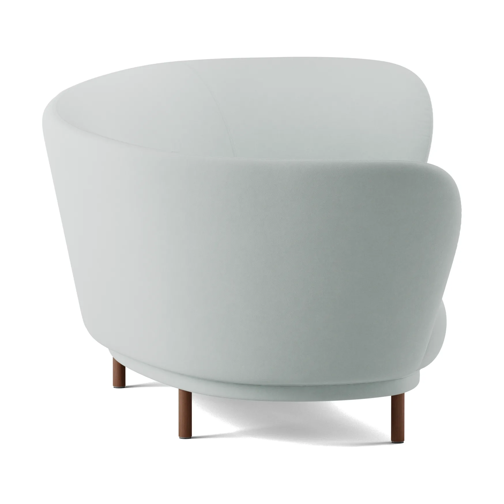 Dandy 3-sits soffa, Walnut-Linara 253 Swedish Grey Massproductions