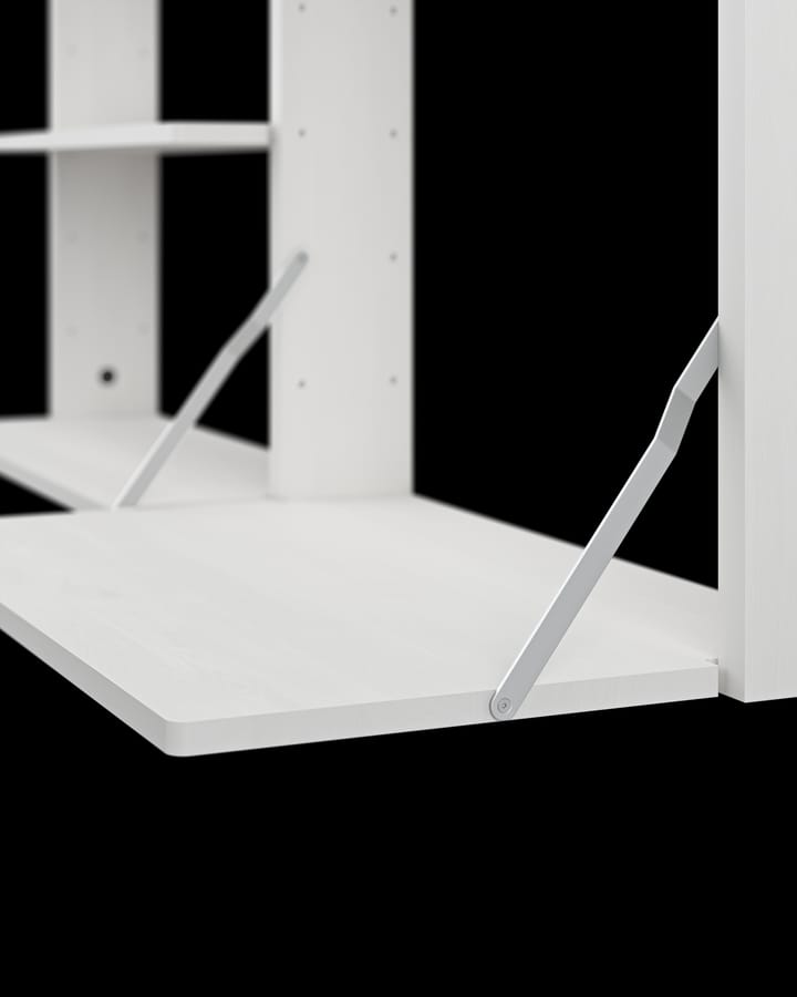 Gridlock Desk skrivbordshyllplan - White stained Ash - Massproductions