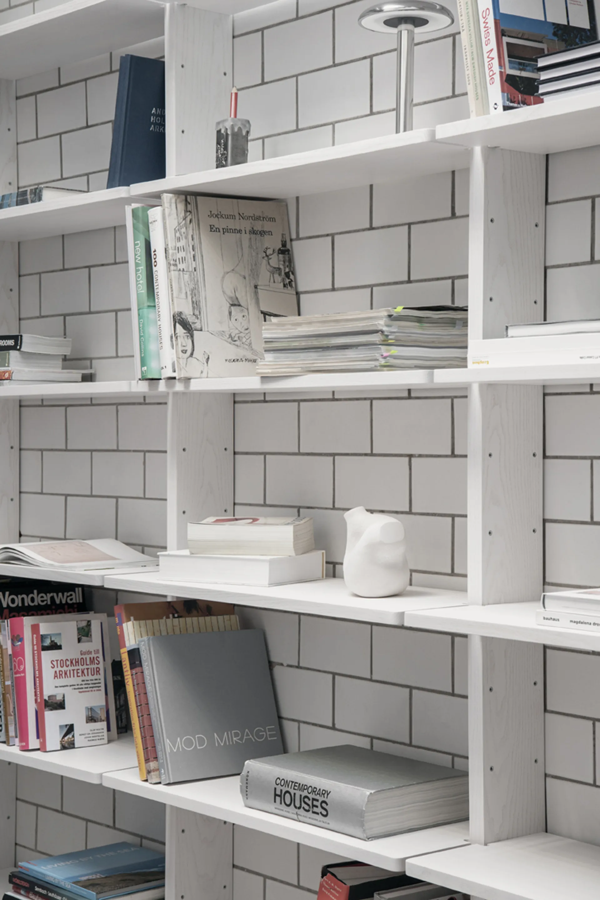 Gridlock Shelf W800 hyllplan, White stained Ash Massproductions