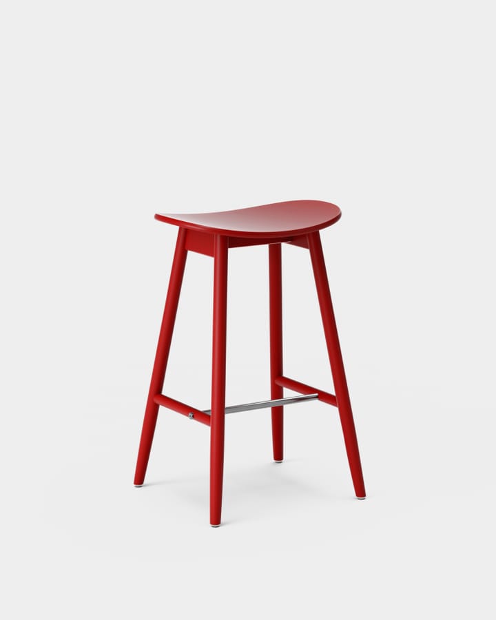 Icha barstol 65 cm, Rödlakerad bok Massproductions