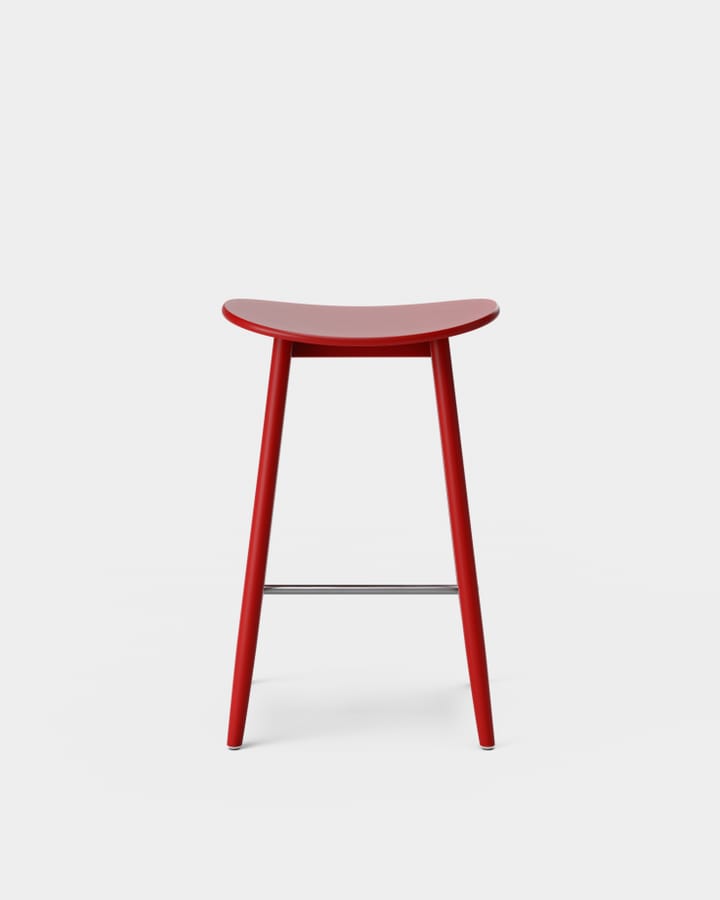 Icha barstol 65 cm, Rödlakerad bok Massproductions