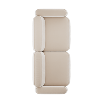 Patch 2,5-sits soffa - Atlantis 52 Alabaster - Massproductions