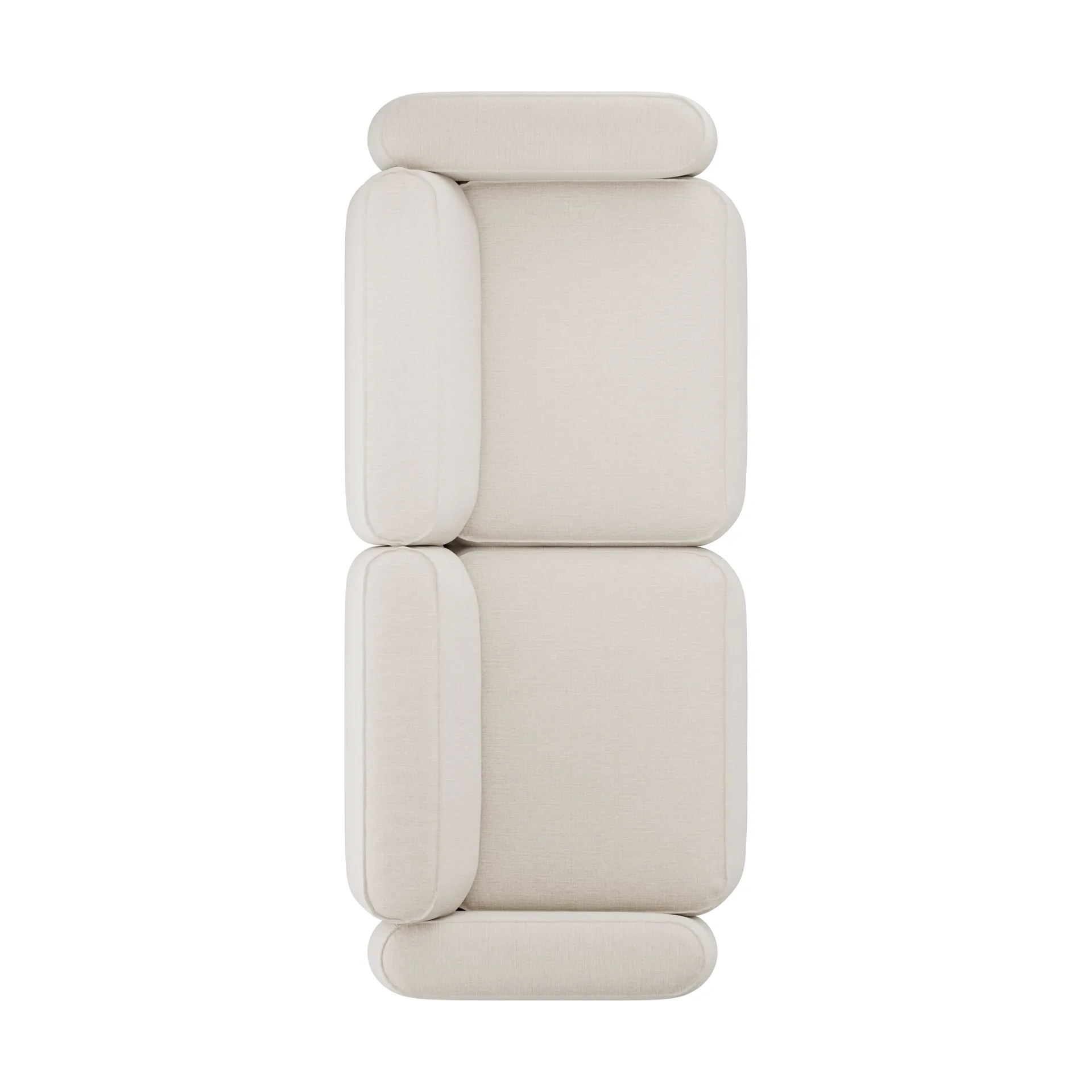 Patch 2,5-sits soffa, Linara 05 Porridge Massproductions