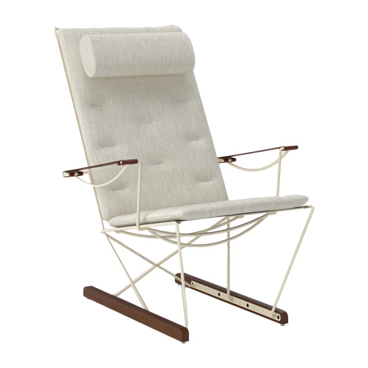 Spark Lounge Chair, ivory-valnötsbetsad bok - Romo Ruskin Quill 7757/10 - Massproductions