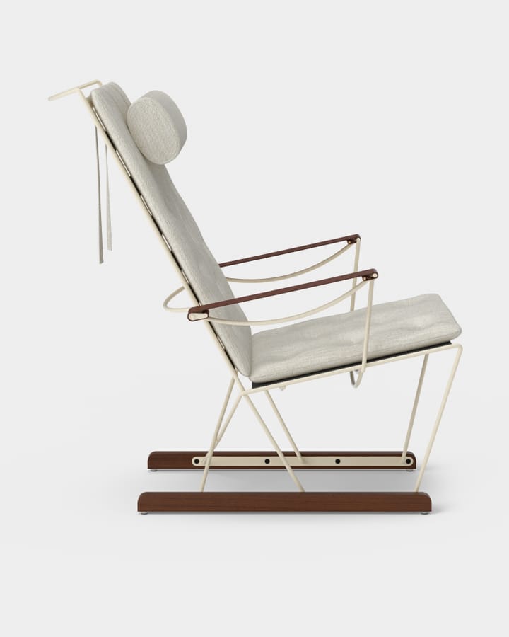 Spark Lounge Chair, ivory-valnötsbetsad bok - Romo Ruskin Quill 7757/10 - Massproductions