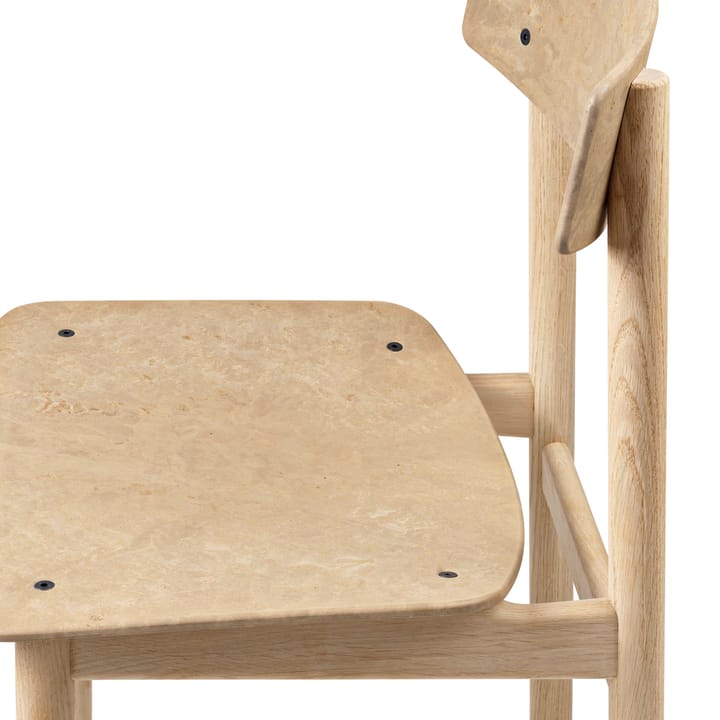 Conscious BM3162 stol, Soaped oak-coffee waste light Mater