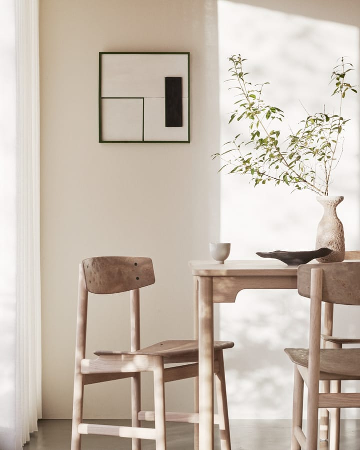 Conscious BM3162 stol, Soaped oak-coffee waste light Mater