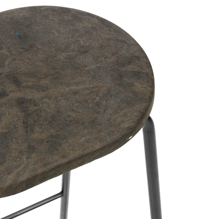 Earth barpall, coffee, h.69, svart stålstativ Mater