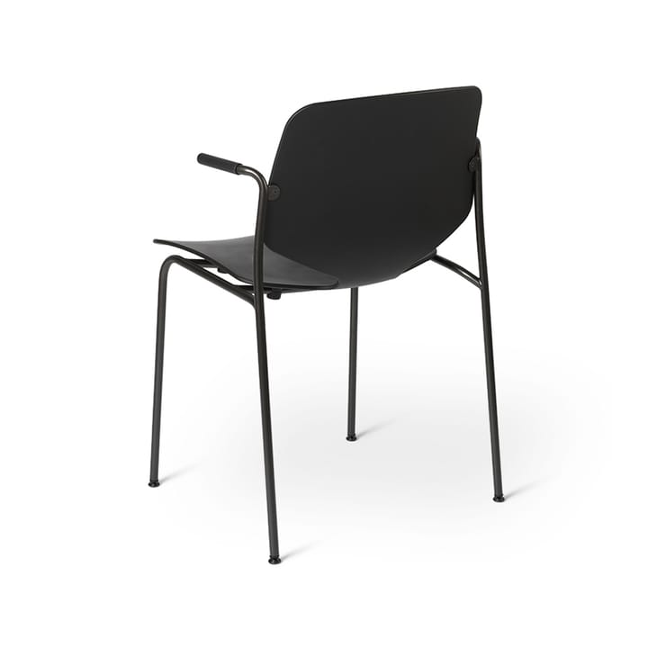 Nova Sea karmstol, black, svart stålstativ Mater