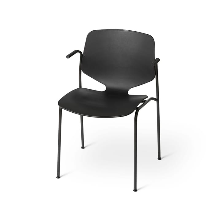 Nova Sea karmstol, black, svart stålstativ Mater
