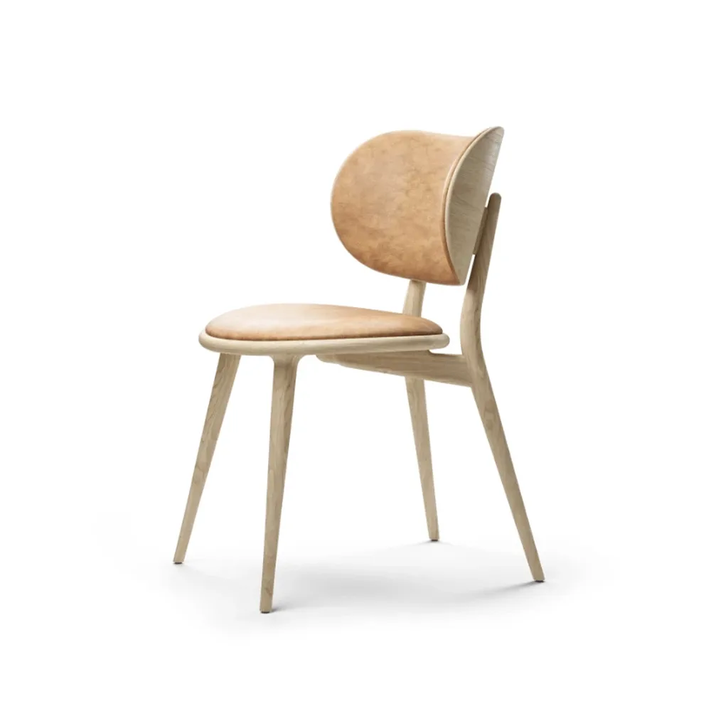 The Dining Chair stol, Natural-mattlackat ekstativ Mater