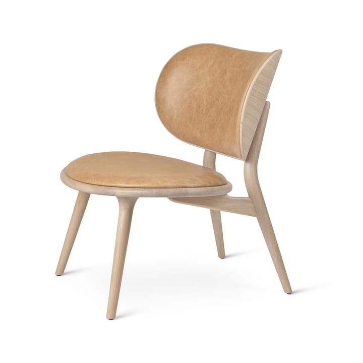 The Lounge Chair loungestol - läder natural, mattlackat ekstativ - Mater