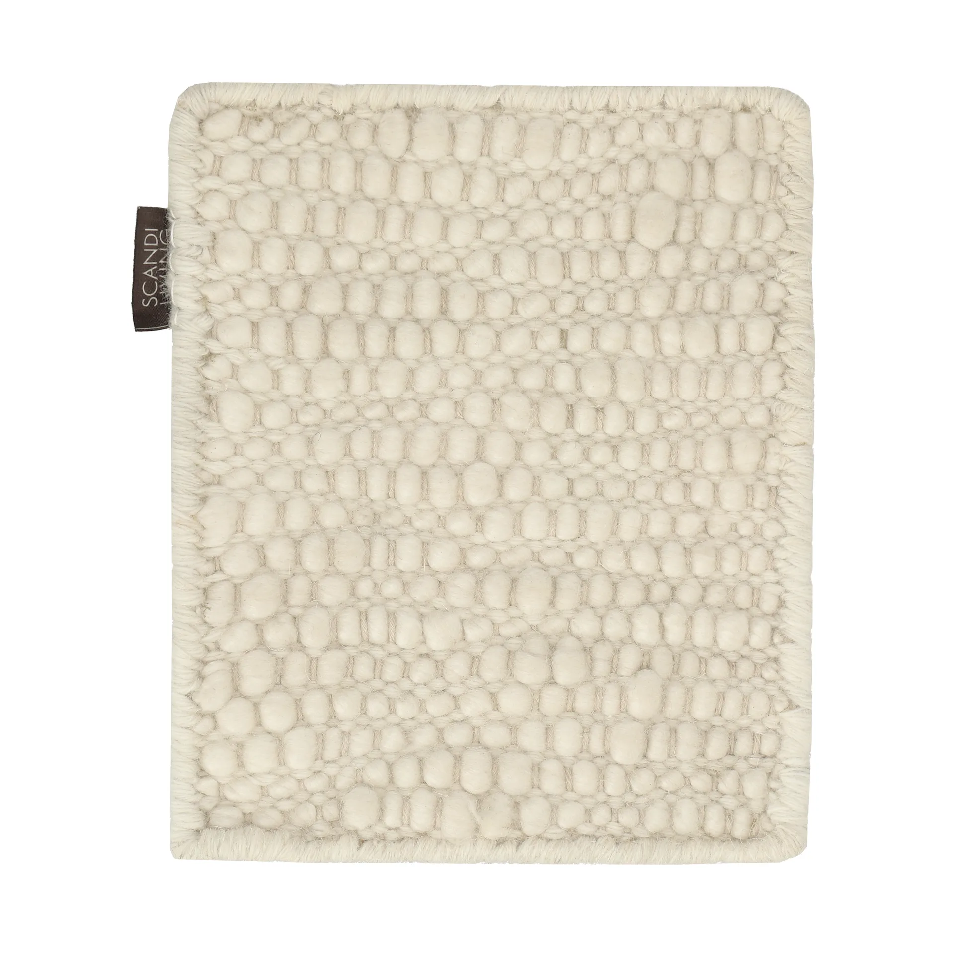 Mattprov Pebble ullmatta, Vit Material Samples