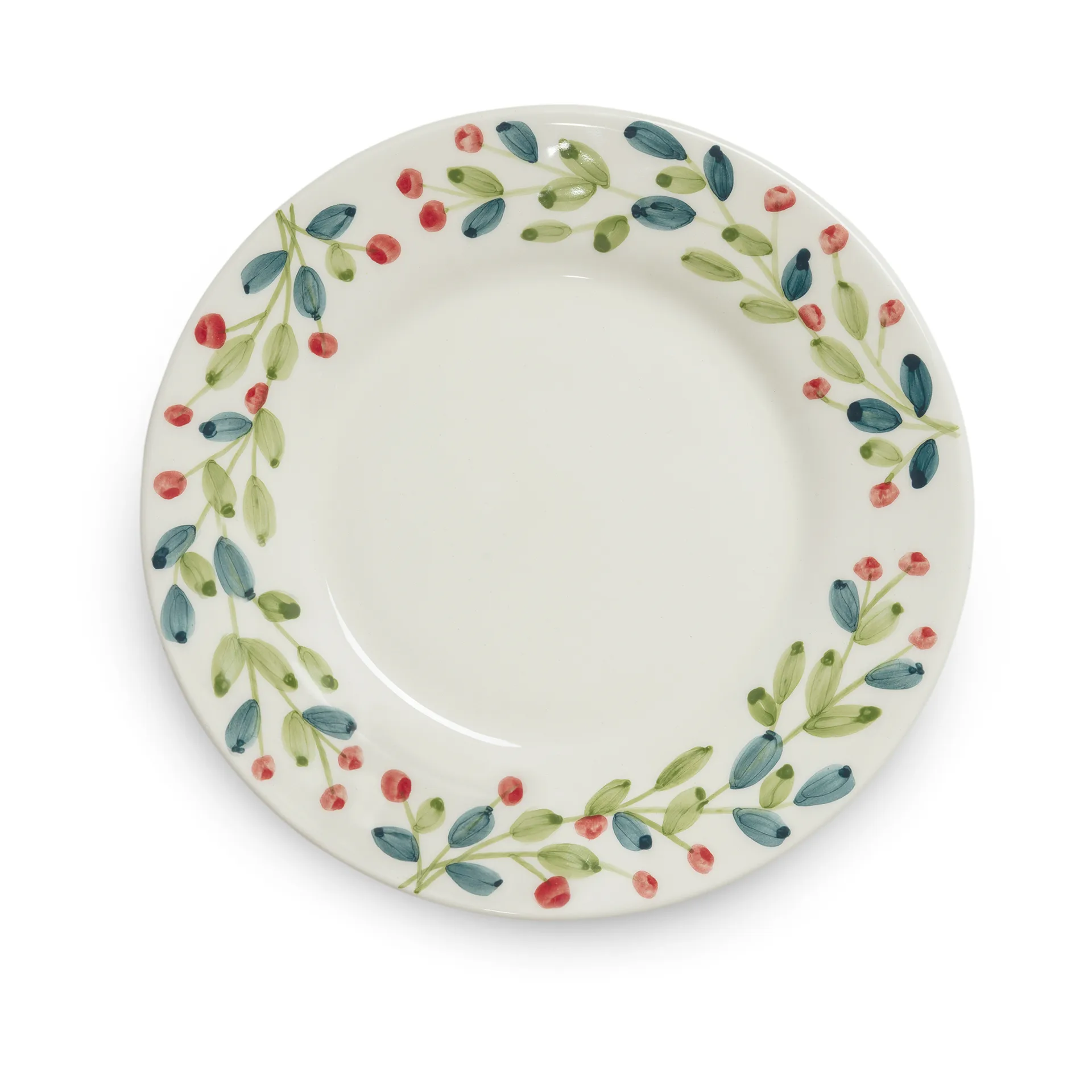 Basic jultallrik Ø21 cm, Vit-multi Mateus