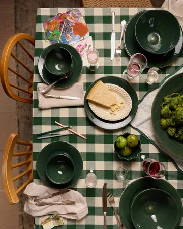Basic serveringsfat Ø41 cm - Forest green - Mateus