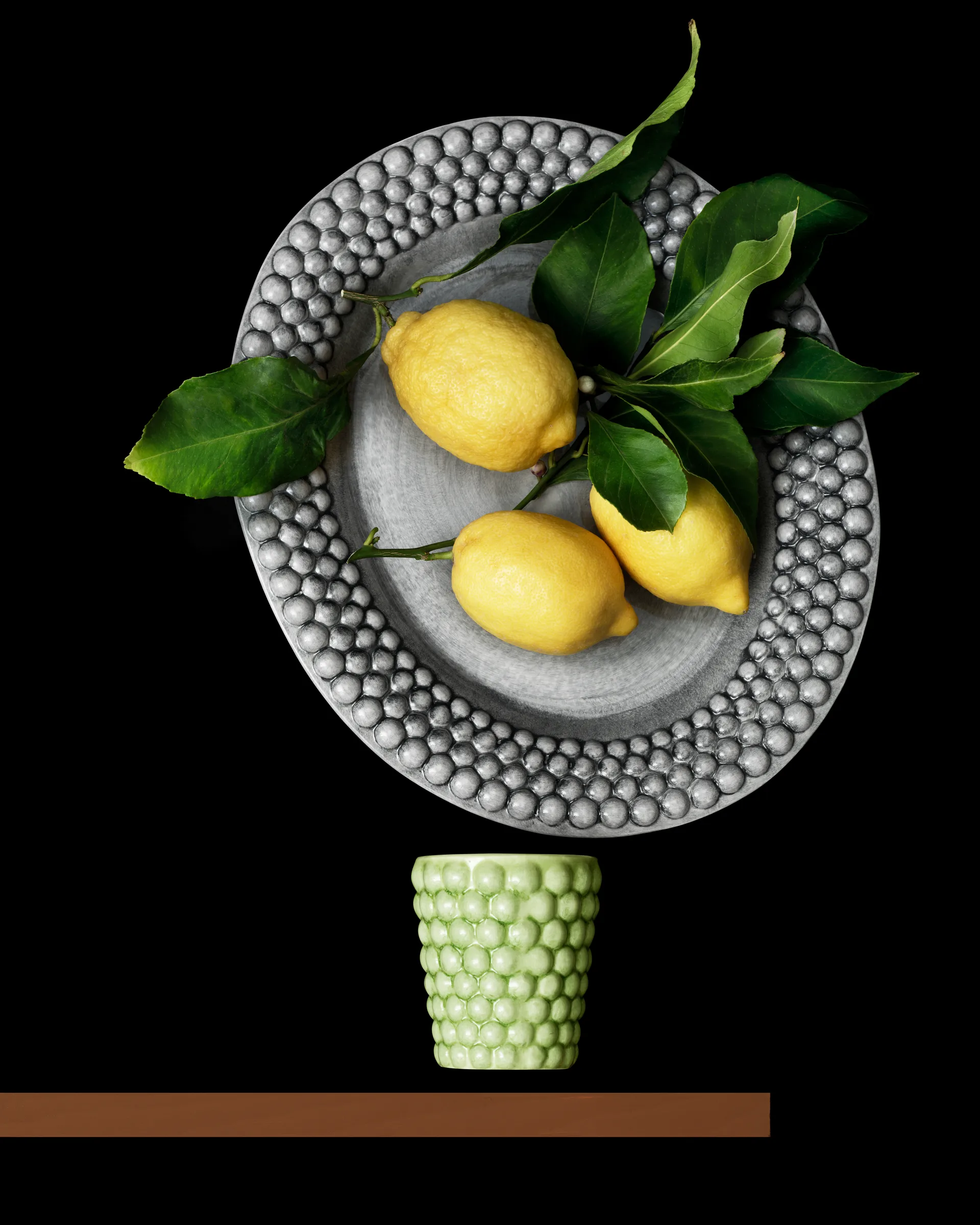 Bubbles ovalt fat 35 cm, Grå Mateus