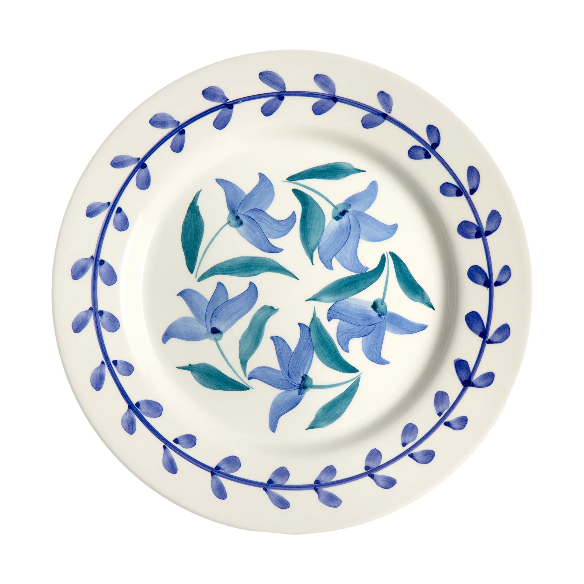 Flowers blossom mattallrik Ø28 cm, Vit Mateus