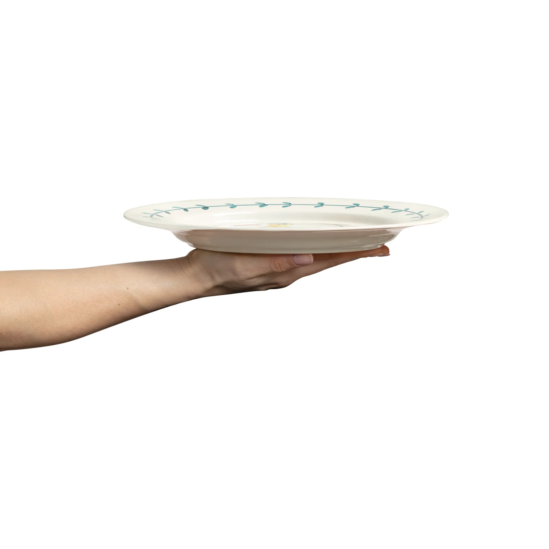 Flowers tulips mattallrik Ø28 cm, Vit Mateus