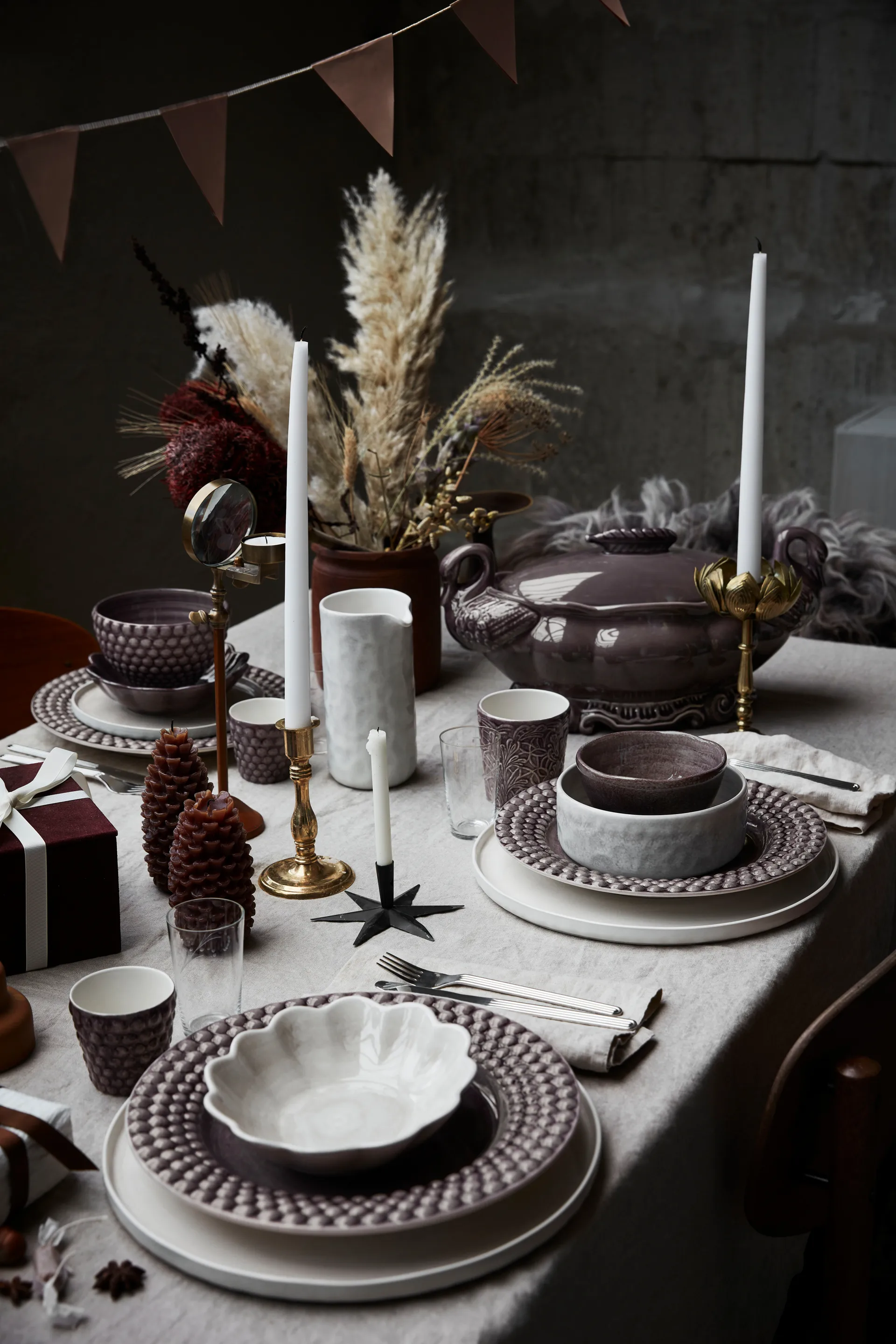 Lace mugg 30 cl, Plommon Mateus