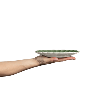 Oyster tallrik 20 cm - Forest green - Mateus
