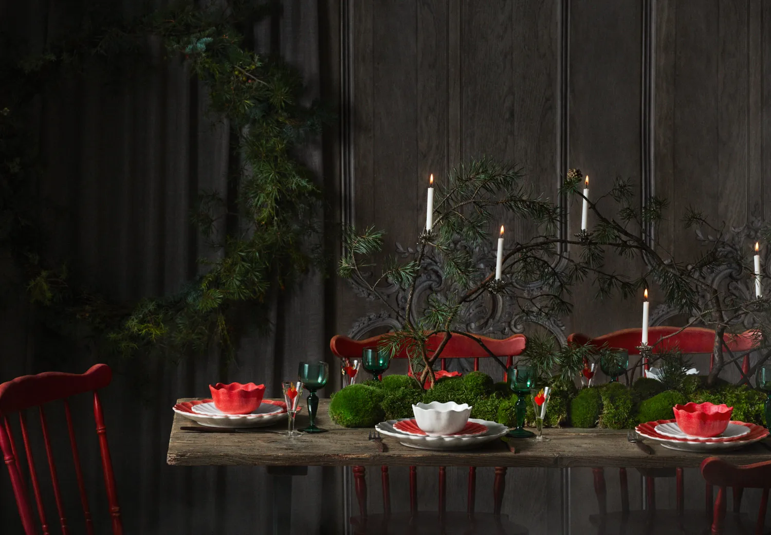 Oyster tallrik 28 cm, Röd Mateus