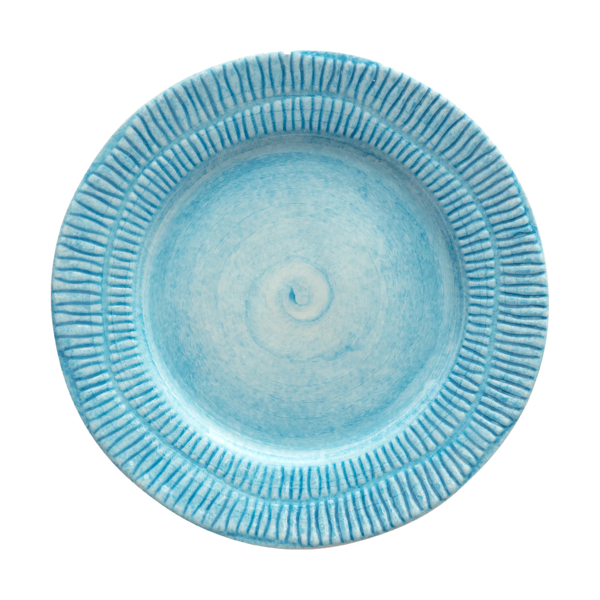 Stripes tallrik Ø21 cm, Turkos Mateus