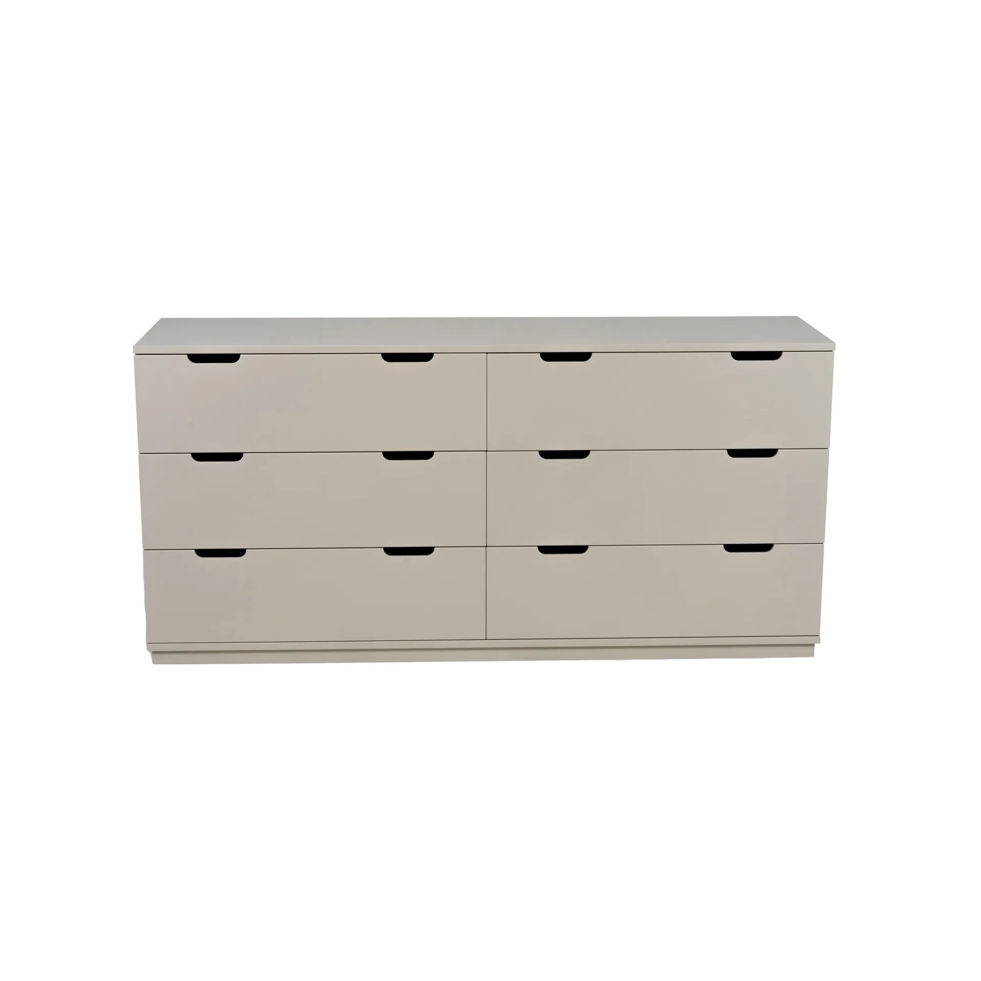 Aoko byrå dubbel 6 lådor, Beige Mavis