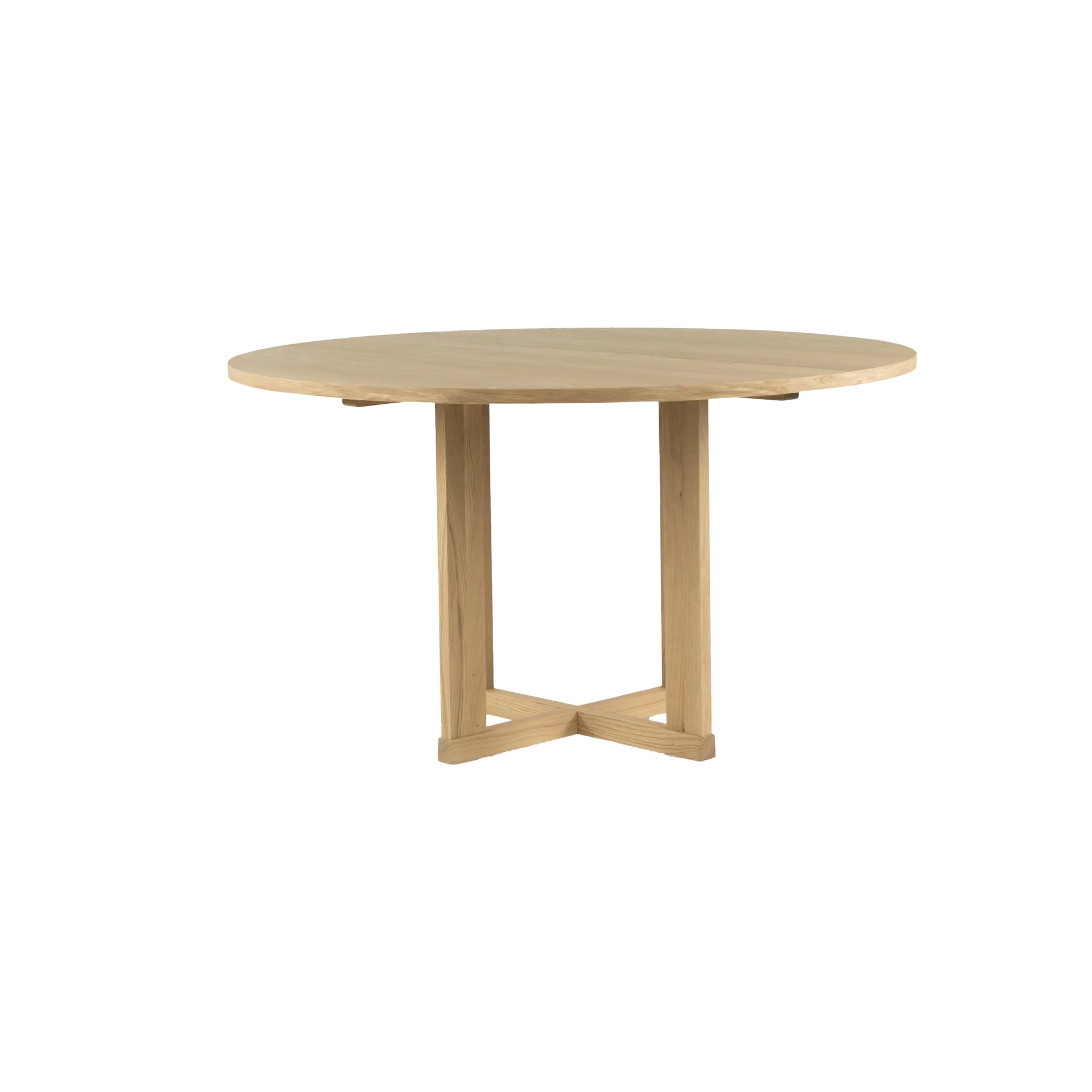 Arv matbord ⌀130 cm, Vitpigmenterad mattlackad ek Mavis